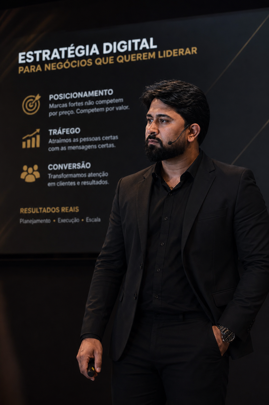 David Lima, fundador do Atacado Clube, durante uma apresentação